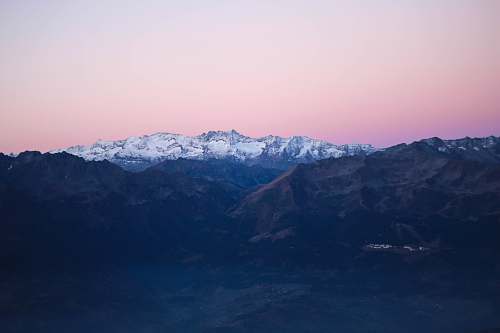 nature snow covered mountains open land